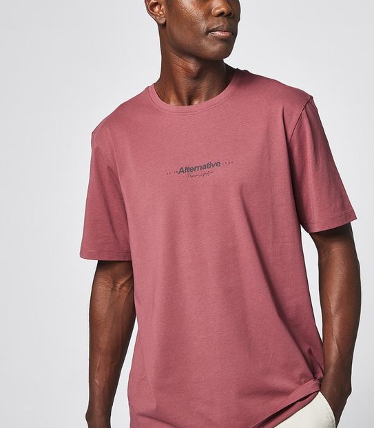 Commons Printed T-Shirt - Burgundy