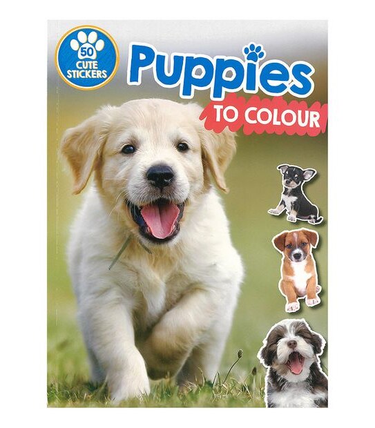 Sticker Book - Puppies To Colour