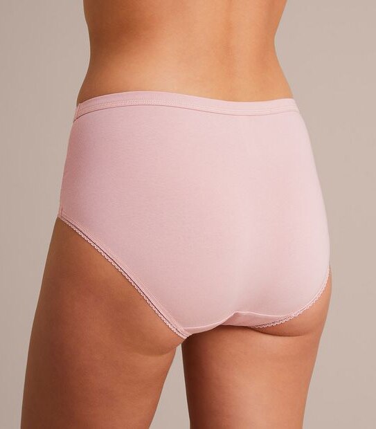 Organic Cotton and Lace Midi Briefs; Style: LMD30561