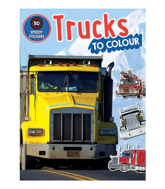 Sticker Book - Trucks To Colour