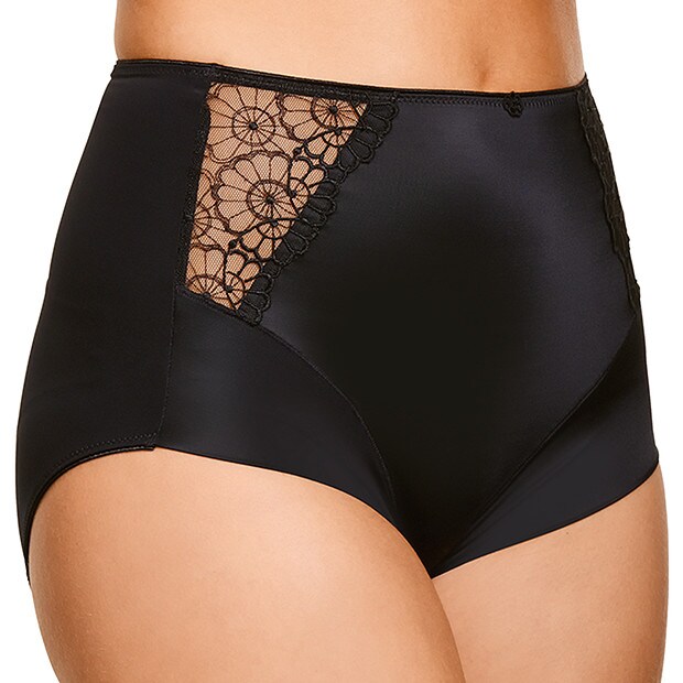 Embroidered Full Briefs - Black Embroidered Full Briefs - Black