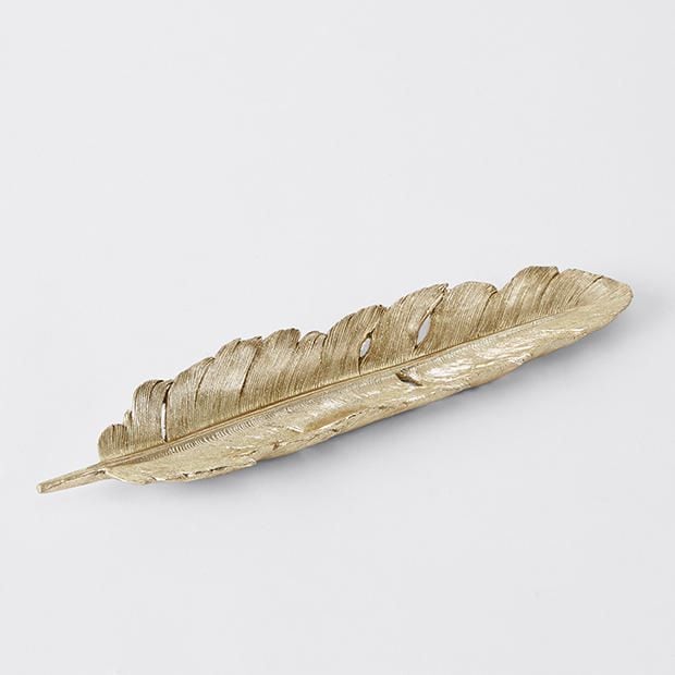 Gold Feather Dish Gold Feather Dish