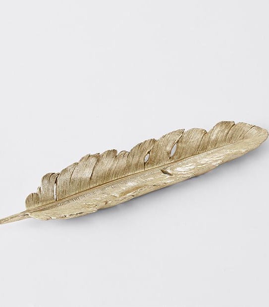 Gold Feather Dish