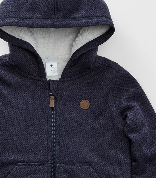Sherpa Zip Through Hoodie