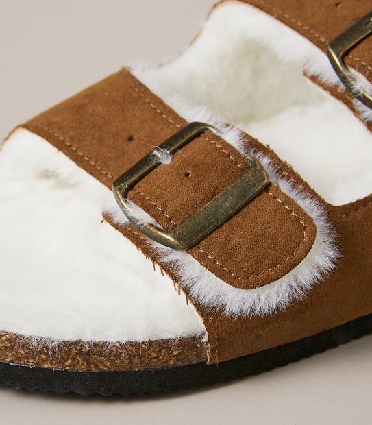 Mens Dan Sherpa Moulded Cork Scuff Slippers
