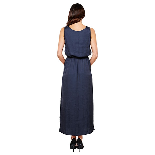 Tie Waist Maxi Dress Peacoat Target Australia