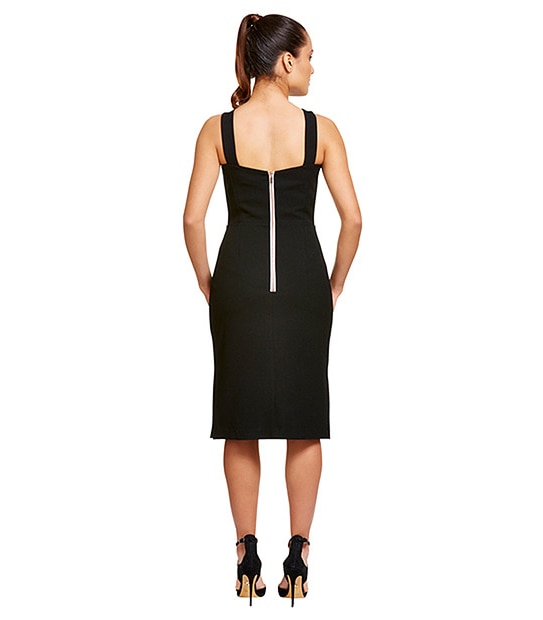 Dannii Minogue Petites Side Split Dress - Black