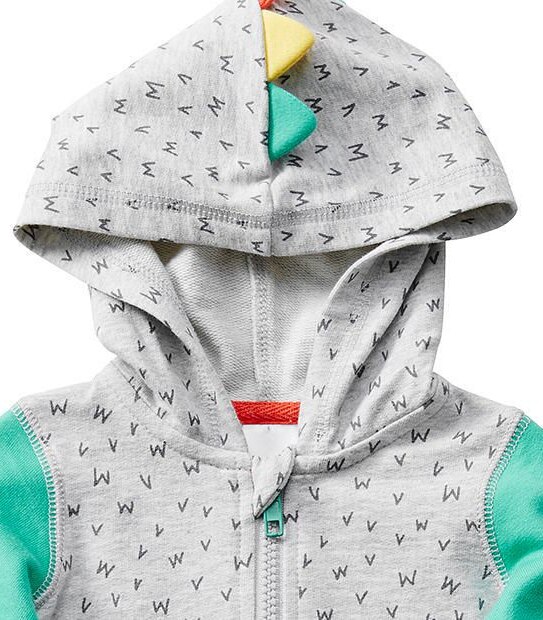 Baby Dinosuar Scales Zip Through Hoodie