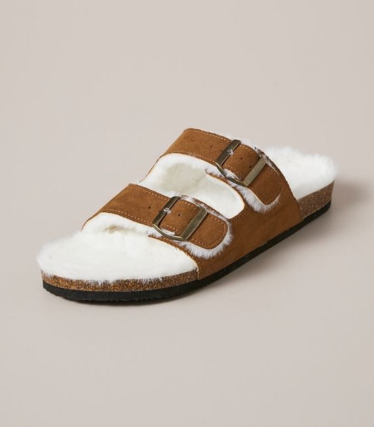 Mens Dan Sherpa Moulded Cork Scuff Slippers