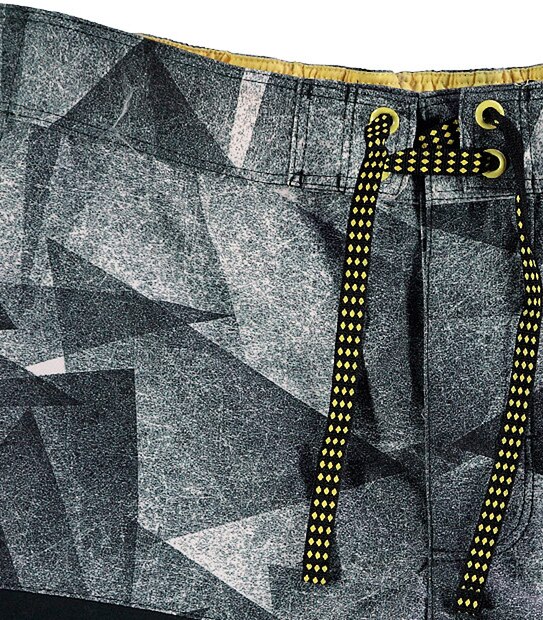 Spliced Geometric Print Boardshorts