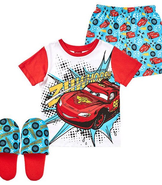 Disney Cars Pyjama Set With Bonus Slippers