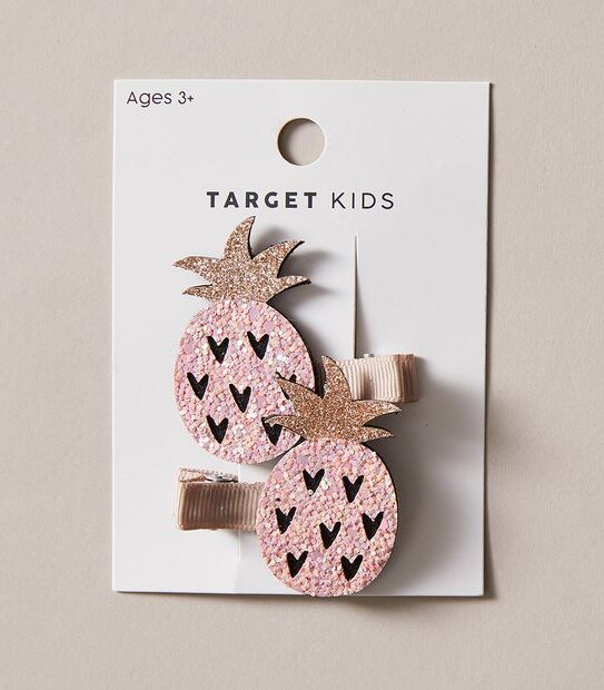 2 Pack Pineapple Hair Clips