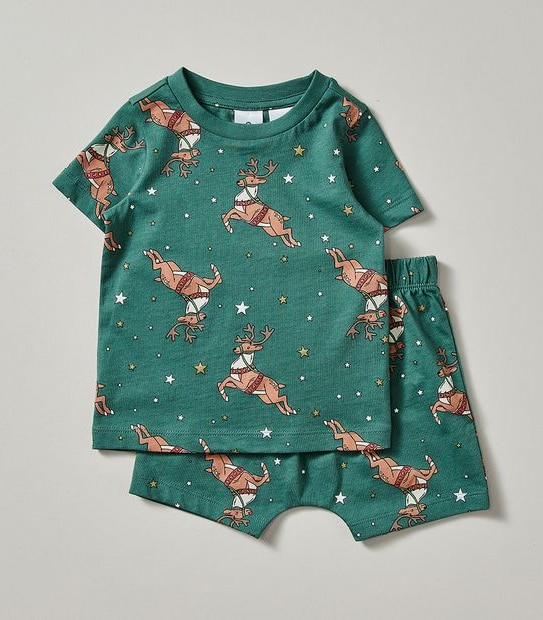 Unisex Baby Family Matching  Christmas Reindeer Cotton Pyjama Set