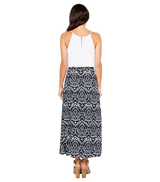 Button Front Maxi Skirt - Tie Dye