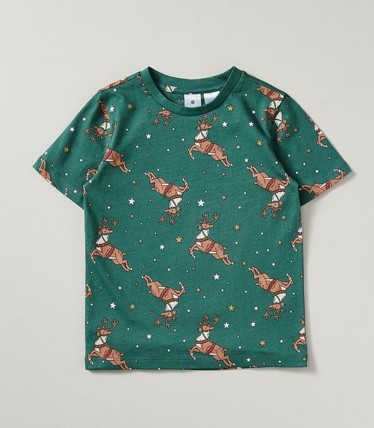 Kids Family Matching Christmas Reindeer Cotton Pyjama Set