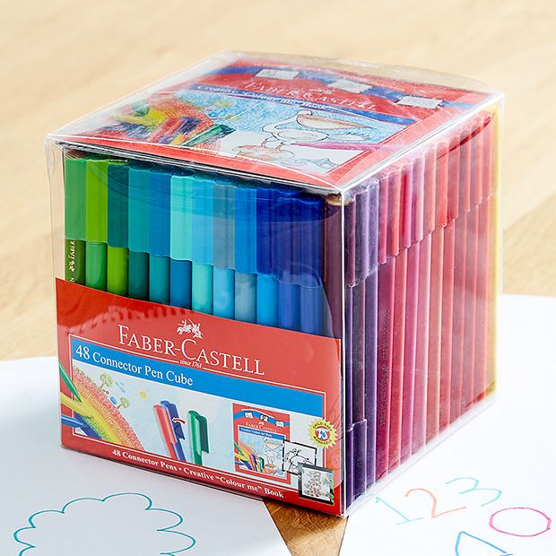 Faber-Castell Connector Pen Cube - 48 Pack | Target Australia