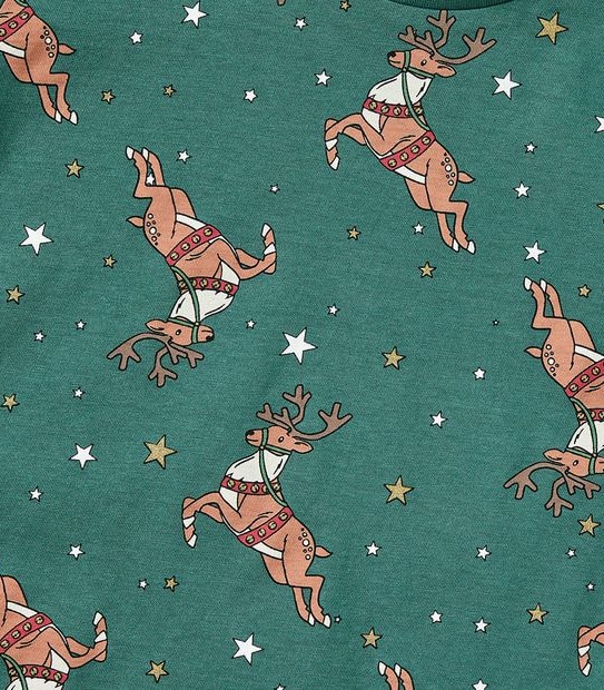 Kids Family Matching Christmas Reindeer Cotton Pyjama Set