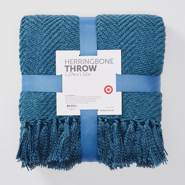 Herringbone Throw - Teal Herringbone Throw - Teal