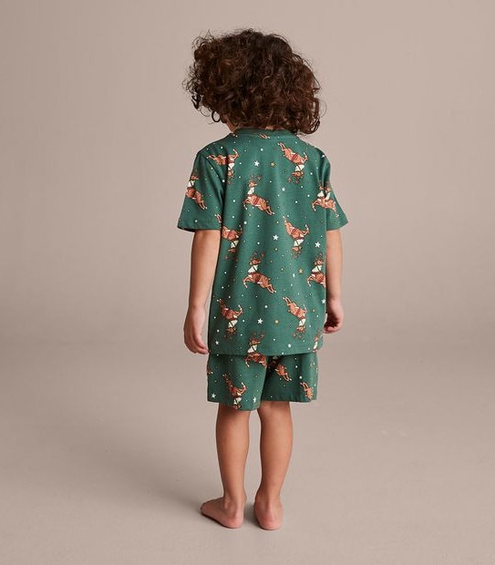 Kids Family Matching Christmas Reindeer Cotton Pyjama Set