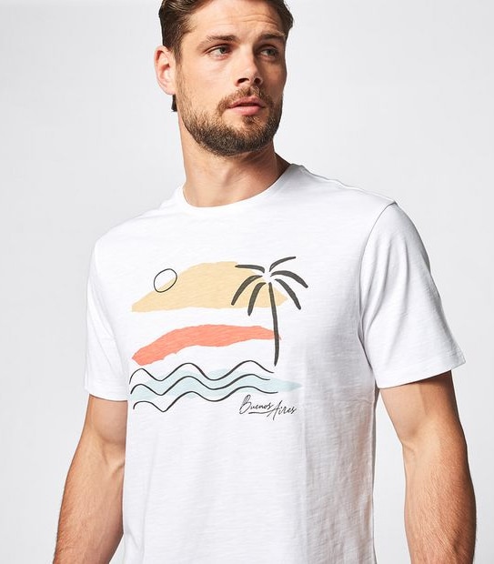 Slub Beach T-Shirt - White