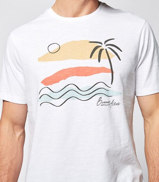 Slub Beach T-Shirt - White