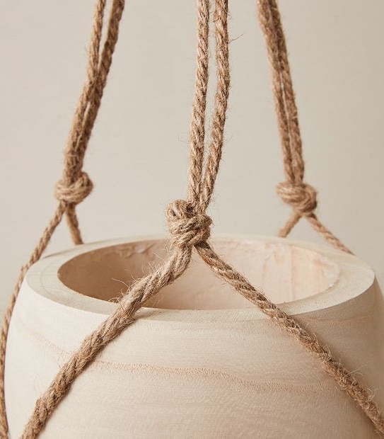 Hanging Wooden Planter Pot