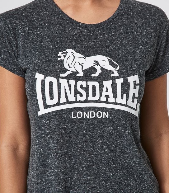 Lonsdale London Earby Core Linen Blend Heritage T-Shirt - Black 