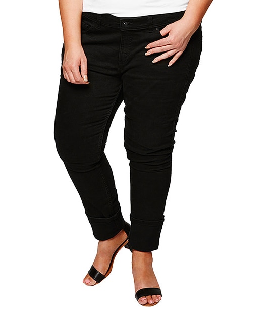 Belle Curve Straight Leg Jeans - Black