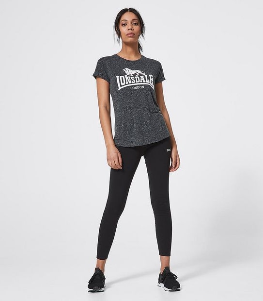 Lonsdale London Earby Core Linen Blend Heritage T-Shirt - Black 