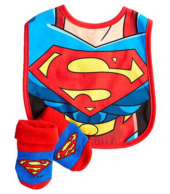 Superman Bib & Bootie Set , Size 1-3