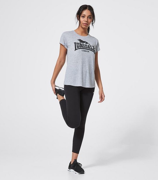 Lonsdale London Earby Core Linen Blend Heritage T-Shirt - Grey 