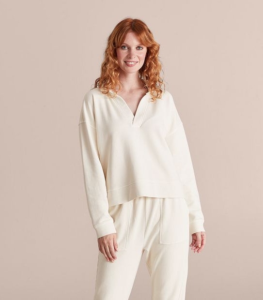 Washed Polo Neck Jumper