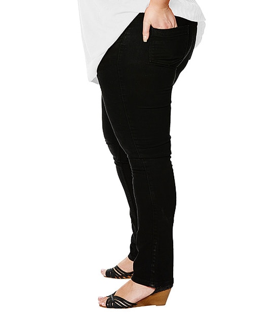 Belle Curve Straight Leg Jeans - Black