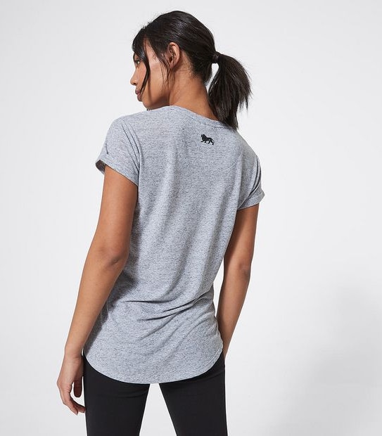 Lonsdale London Earby Core Linen Blend Heritage T-Shirt - Grey 