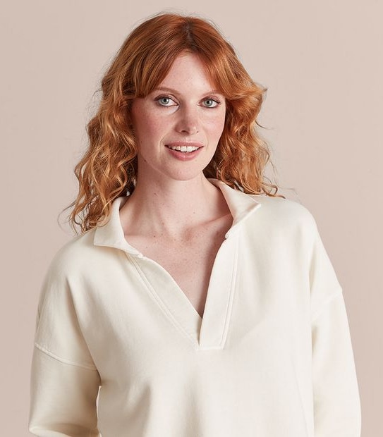 Washed Polo Neck Jumper