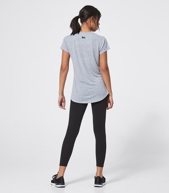 Lonsdale London Earby Core Linen Blend Heritage T-Shirt - Grey 