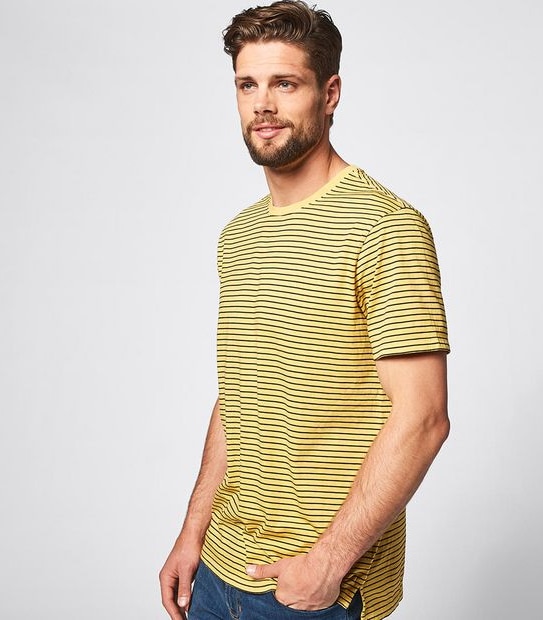 Stripe T-Shirt  -Yellow