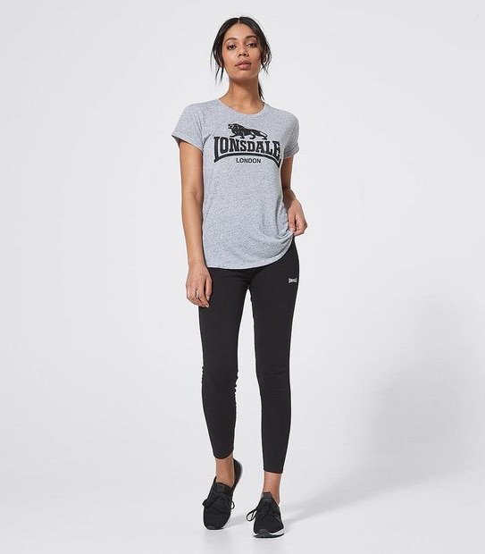 Lonsdale London Earby Core Linen Blend Heritage T-Shirt - Grey 