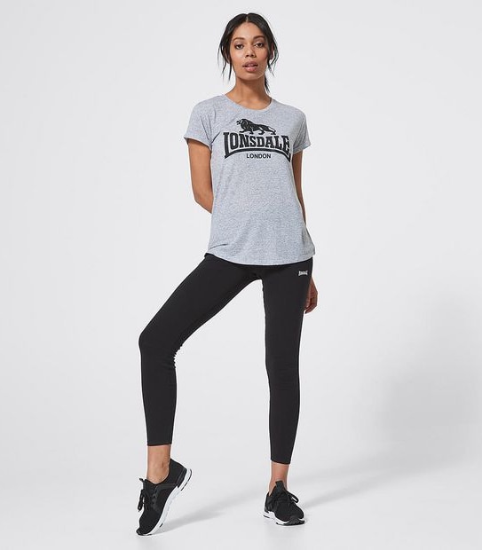 Lonsdale London Earby Core Linen Blend Heritage T-Shirt - Grey 