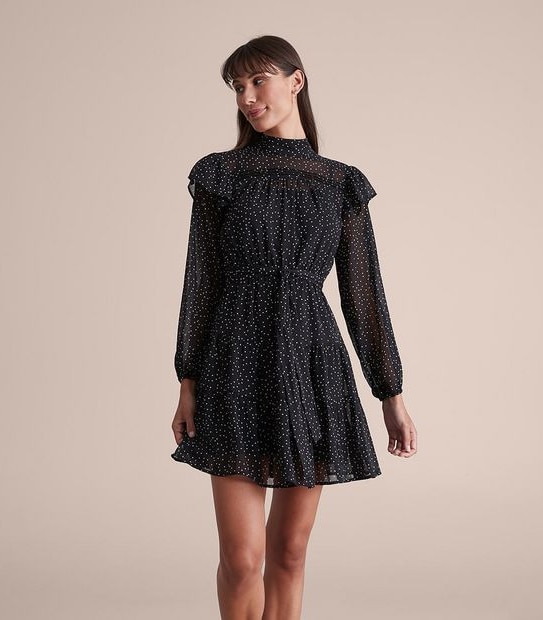 Preview Pintuck Detail Mini Dress
