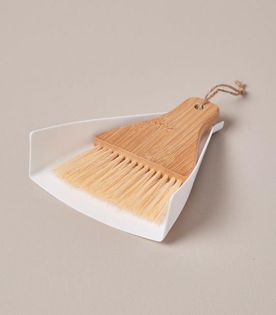 Bamboo Mini Dustpan And Brush Set