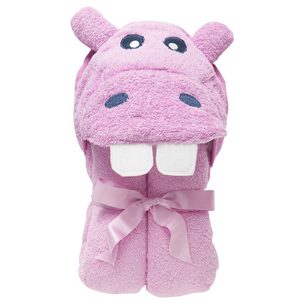 hippo hooded towel