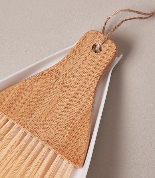 Bamboo Mini Dustpan And Brush Set