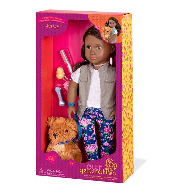 Our Generation Deluxe 45cm/18in Doll & Pet - Malia with Poodle