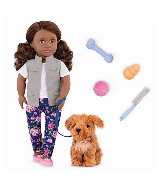 Our Generation Deluxe 45cm/18in Doll & Pet - Malia with Poodle