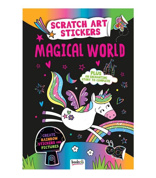 Scratch Art Sticker Fun Unicorn Magic