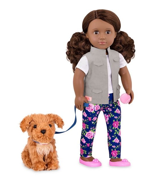 Our Generation Deluxe 45cm/18in Doll & Pet - Malia with Poodle