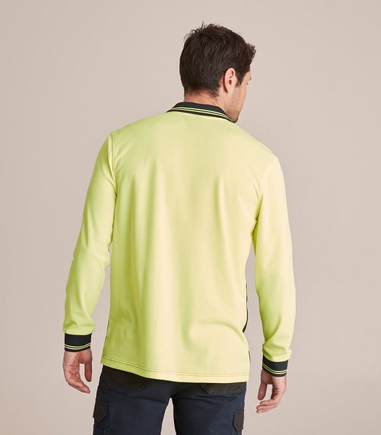 Graphite Hi-Visibility Long Sleeve Polo Shirt