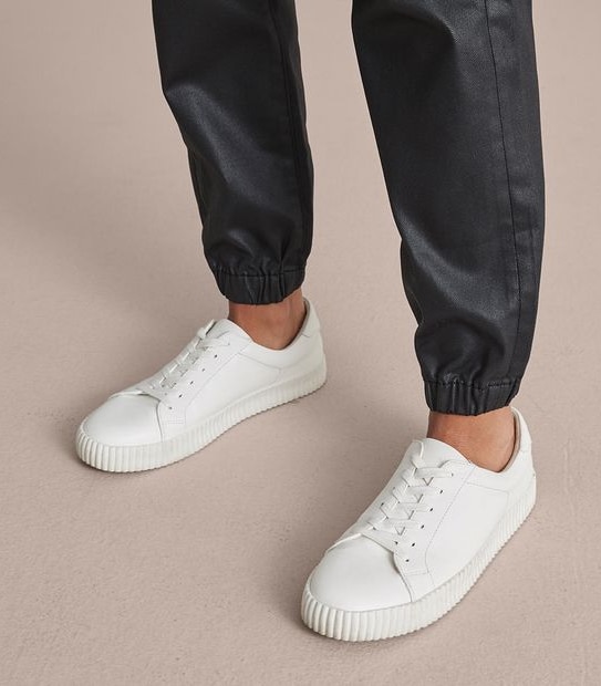 Coated Denim Jogger Pants