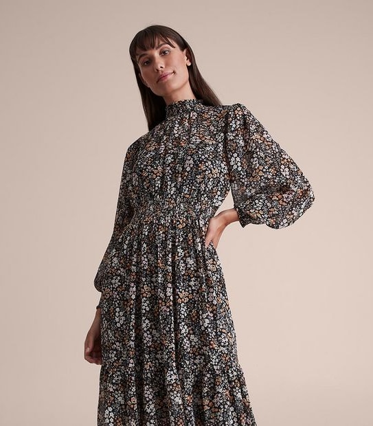 Preview Balloon Sleeve Midi Dress